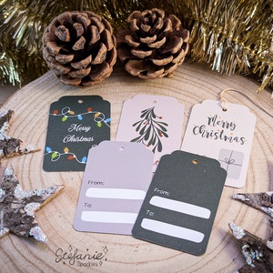 Karácsonyi ajándékkísérő - 5 darabos szett - otthon & életmód - papír, írószer - ajándékozás kellékei - ajándékkísérő - Meska.hu