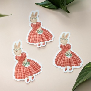 Nyuszis vízálló matrica - otthon & életmód - papír, írószer - matrica, matrica csomag - Meska.hu