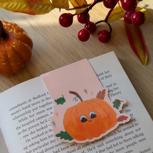 Cuki tökös mágneses könyvjelző - Meghitt őszi olvasókiegészítő - könyv & zene - könyvjelző - Meska.hu