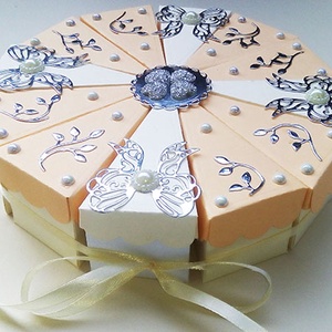 Orange dream papírtorta díszdoboz 12 szeletes - otthon & életmód - papír, írószer - ajándékozás kellékei - papírtorta - Meska.hu