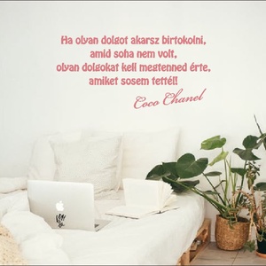 Chanel idézet falmatrica 88x41 cm -  - Meska.hu