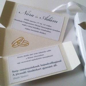 Esküvői meghívó Silver- white - esküvő - meghívó & kártya - Meska.hu