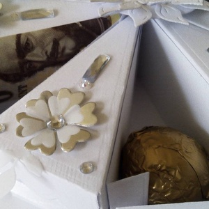 Money cake papírtorta díszdoboz 10 szeletes - esküvő - emlék & ajándék - nászajándék - Meska.hu