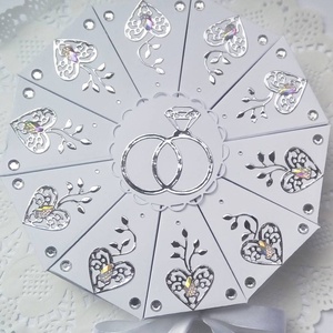 Silver love papírtorta díszdoboz 10 szeletes, Otthon & Életmód, Papír, írószer, Ajándékozás kellékei, Papírtorta, Mindenmás, Papírművészet, MESKA