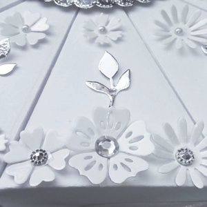 Silver garden papírtorta díszdoboz 10 szeletes - otthon & életmód - papír, írószer - ajándékozás kellékei - papírtorta - Meska.hu