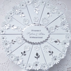 Silver garden papírtorta díszdoboz 10 szeletes, Otthon & Életmód, Papír, írószer, Ajándékozás kellékei, Papírtorta, Mindenmás, Papírművészet, MESKA