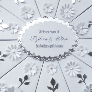 Silver garden papírtorta díszdoboz 10 szeletes - otthon & életmód - papír, írószer - ajándékozás kellékei - papírtorta - Meska.hu
