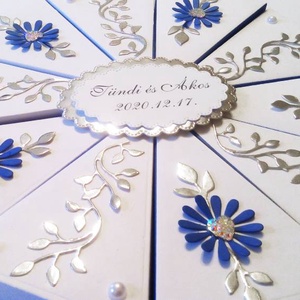 Blue dream papírtorta díszdoboz 10 szeletes - esküvő - emlék & ajándék - nászajándék - Meska.hu