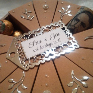 Silvercoffee papírtorta díszdoboz 12 szeletes - esküvő - emlék & ajándék - szülőköszöntő ajándék - Meska.hu