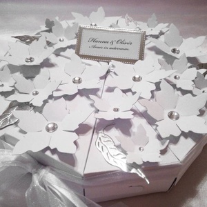 Whiteflower papírtorta díszdoboz 10 szeletes, Karácsony, Mindenmás, Papírművészet, MESKA