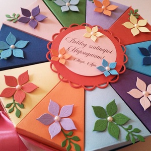 10 szeletes papírtorta - díszdoboz - otthon & életmód - papír, írószer - ajándékozás kellékei - papírtorta - Meska.hu