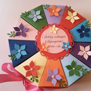 10 szeletes papírtorta - díszdoboz - otthon & életmód - papír, írószer - ajándékozás kellékei - papírtorta - Meska.hu