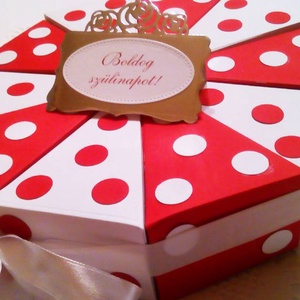 10 szeletes papírtorta - díszdoboz - művészet - más művészeti ág - Meska.hu