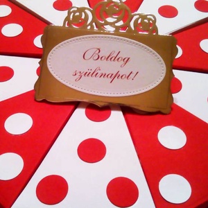 10 szeletes papírtorta - díszdoboz - művészet - más művészeti ág - Meska.hu