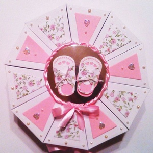 Pink baby papírtorta díszdoboz 10 szeletes - esküvő - emlék & ajándék - Meska.hu