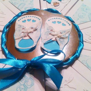 Blue baby papírtorta díszdoboz 10 szeletes - otthon & életmód - papír, írószer - ajándékozás kellékei - papírtorta - Meska.hu