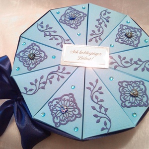 Papírtorta díszdoboz 10 szeletes, Esküvő, Mindenmás, Papírművészet, MESKA