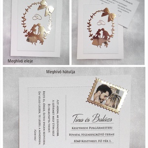 Esküvői meghívó képeslap formájú saját fotóval - esküvő - meghívó & kártya - meghívó - Meska.hu