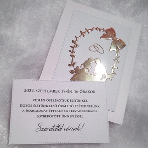 Esküvői meghívó képeslap formájú saját fotóval - esküvő - meghívó & kártya - meghívó - Meska.hu