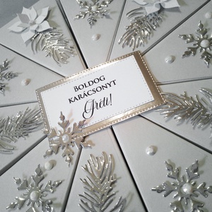 10 szeletes papírtorta - díszdoboz - karácsony - karácsonyi ajándékozás - karácsonyi ajándékcsomagolás - Meska.hu