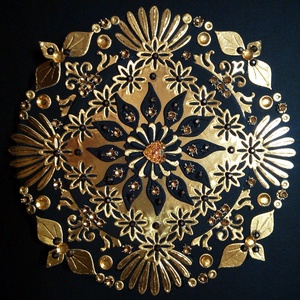 Fekete-arany mandala - Meska.hu