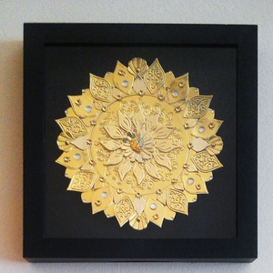 Arany mandala - otthon & életmód - dekoráció - spiritualitás - mandala - Meska.hu