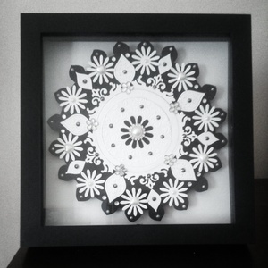 fekete-fehér mandala - otthon & életmód - dekoráció - spiritualitás - mandala - Meska.hu