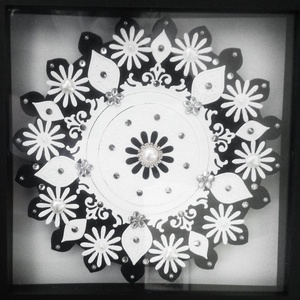 fekete-fehér mandala - Meska.hu