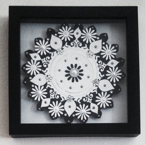 fekete-fehér mandala - otthon & életmód - dekoráció - spiritualitás - mandala - Meska.hu