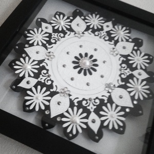 fekete-fehér mandala - otthon & életmód - dekoráció - spiritualitás - mandala - Meska.hu