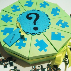 Titok torta papírtorta +puzzle - otthon & életmód - papír, írószer - ajándékozás kellékei - papírtorta - Meska.hu
