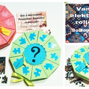 Titok torta papírtorta +puzzle - otthon & életmód - papír, írószer - ajándékozás kellékei - papírtorta - Meska.hu