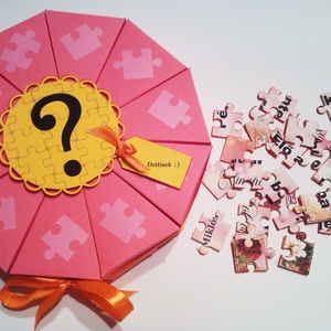 Titok torta papírtorta +puzzle, Otthon & Életmód, Papír, írószer, Ajándékozás kellékei, Papírtorta, Mindenmás, Papírművészet, MESKA