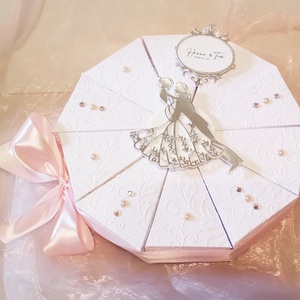 White wedding papírtorta díszdoboz 10 szeletes, Esküvő, Emlék & Ajándék, Nászajándék, Esküvői pénzátadó doboz, Mindenmás, Papírművészet, MESKA