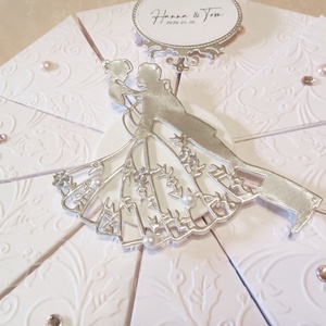 White wedding papírtorta díszdoboz 10 szeletes - esküvő - emlék & ajándék - nászajándék - esküvői pénzátadó doboz - Meska.hu