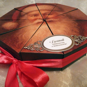 10 szeletes MikulásKarácsony papírtorta  - karácsony - mikulás - mikulás ajándékok - Meska.hu