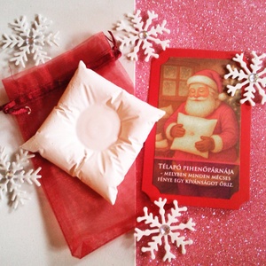 Télapó pihenőpárnája mécsestartó - Meska.hu