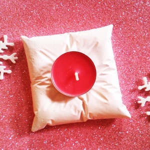 Télapó pihenőpárnája mécsestartó - karácsony - mikulás - mikulás ajándékok - Meska.hu