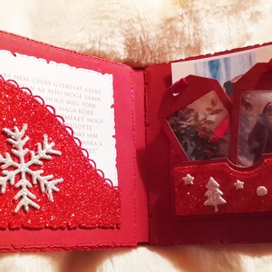 Kézzel készített karácsonyi ajándékozó könyv - karácsony - karácsonyi ajándékozás - karácsonyi ajándékcsomagolás - Meska.hu