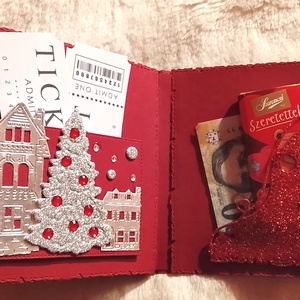 Kézzel készített karácsonyi ajándékozó könyv - karácsony - karácsonyi ajándékozás - karácsonyi ajándékcsomagolás - Meska.hu