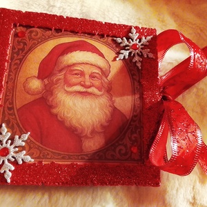 Kézzel készített karácsonyi ajándékozó könyv - Meska.hu