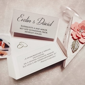 Cseresznyevirág mintás prémium esküvői meghívó - esküvő - meghívó & kártya - meghívó - Meska.hu