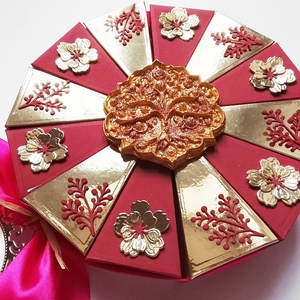 12 szeletes papírtorta egy gyönyörű arany életfa faliképpel vagy hűtőmágnessel - Meska.hu