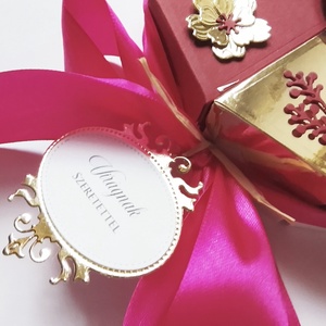 12 szeletes papírtorta egy gyönyörű arany életfa faliképpel vagy hűtőmágnessel - otthon & életmód - papír, írószer - ajándékozás kellékei - papírtorta - Meska.hu