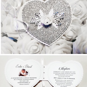 Esküvői meghívó - szív alakú  - esküvő - meghívó & kártya - meghívó - Meska.hu