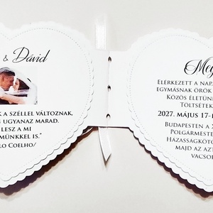 Esküvői meghívó - szív alakú  - esküvő - meghívó & kártya - meghívó - Meska.hu