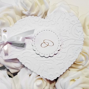 Esküvői meghívó - szív alakú , Esküvő, Meghívó & Kártya, Meghívó, Papírművészet, MESKA