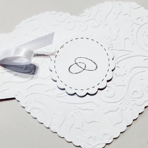 Esküvői meghívó - szív alakú  - esküvő - meghívó & kártya - meghívó - Meska.hu