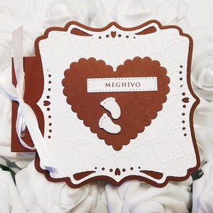 Keresztelő meghívó - különleges formájú - Meska.hu