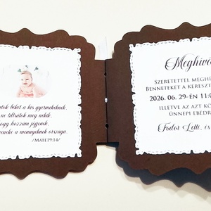 Keresztelő meghívó - különleges formájú - baba - mama - keresztelő kellékek - keresztelő meghívó - Meska.hu